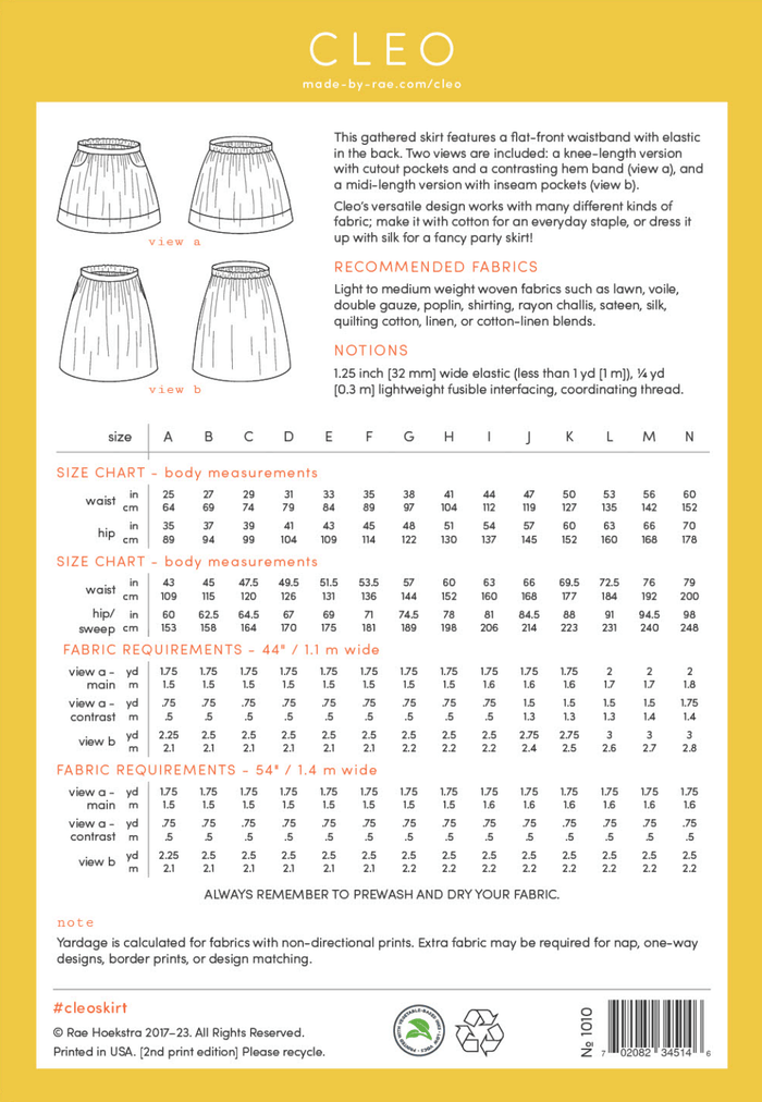 Cleo Skirt - PRINTED PATTERN