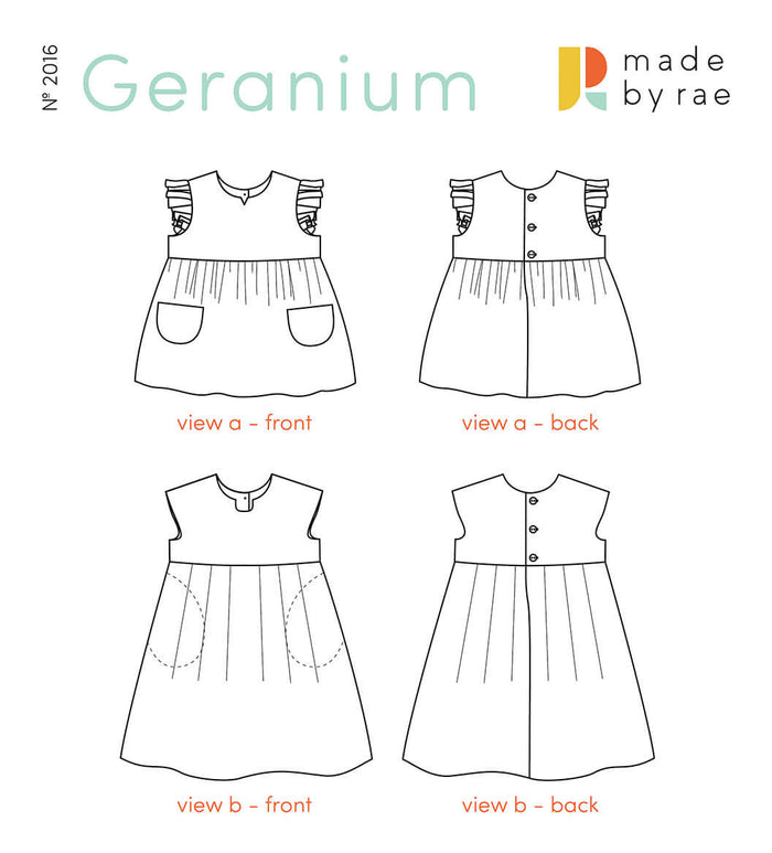 Geranium Dress Sewing Pattern PDF