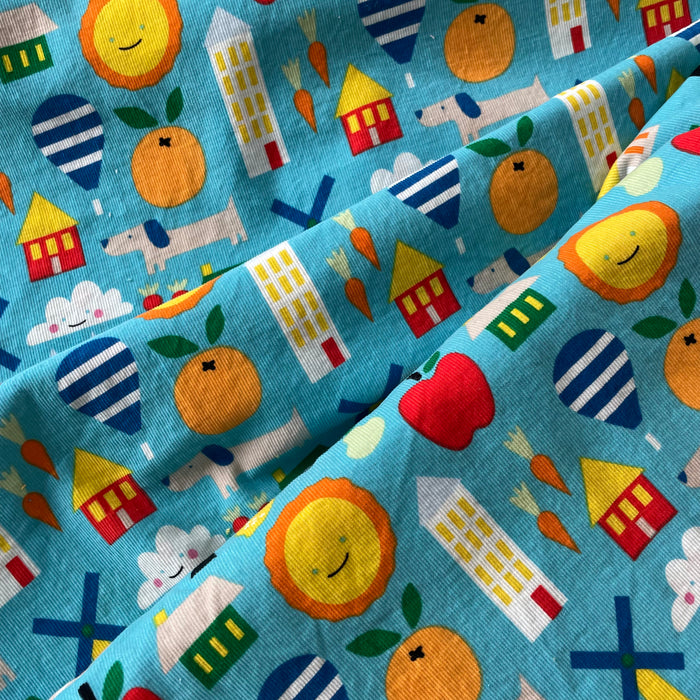 Small World Organic Corduroy and Laminates - sold by the 1/2 yard