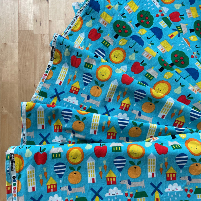 Small World Organic Corduroy and Laminates - sold by the 1/2 yard