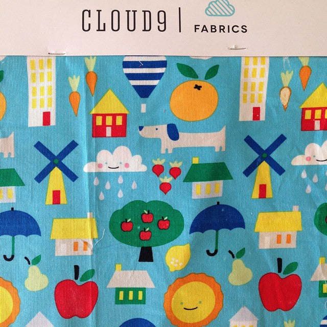 Small World Organic Corduroy and Laminates - sold by the 1/2 yard