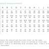 A chart listing finished garment measurements for Citrine