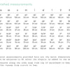 luna size chart - finished measurements