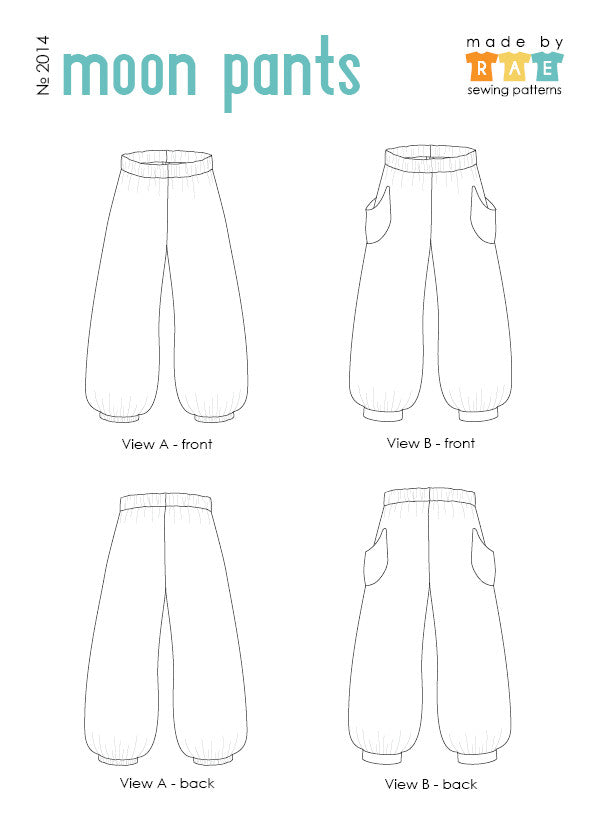 Moon Pants Sewing Pattern PDF