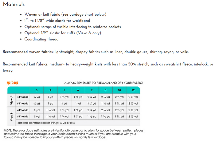 Moon Pants Sewing Pattern PDF