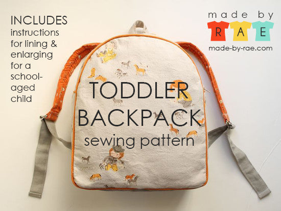 Toddler Backpack Sewing Pattern PDF