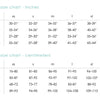 Bianca size chart - inches and centimeters