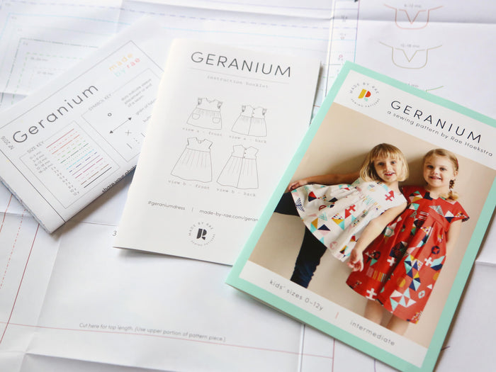 Geranium Dress (ALL SIZES) - PRINTED PATTERN (NEW!)