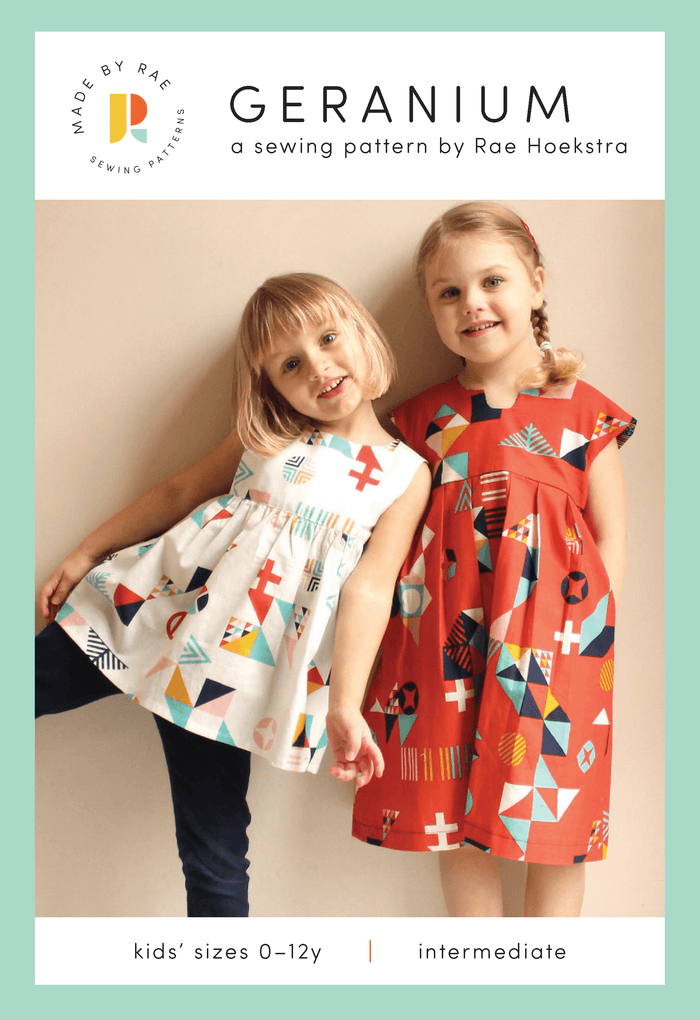 Geranium Dress (ALL SIZES) - PRINTED PATTERN (NEW!)