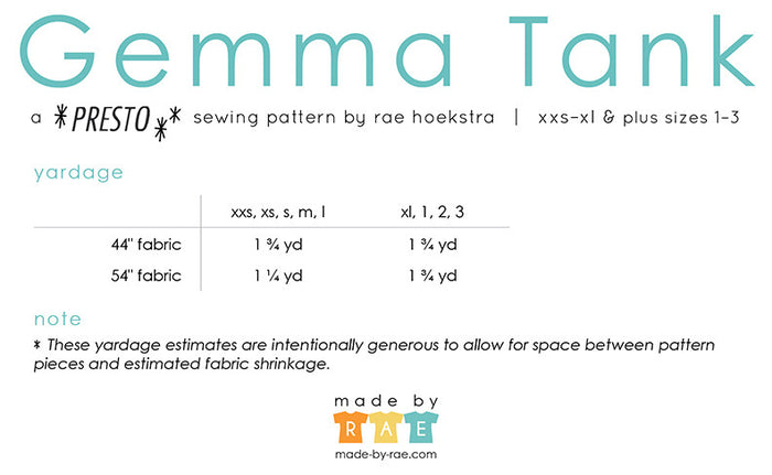 Gemma Sewing Pattern PDF